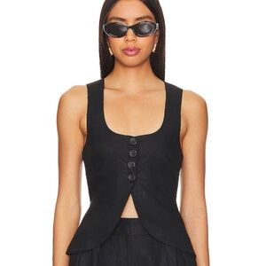 Faithfull the Brand Stanze linen vest size 4